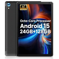 AEEZO 10inch Tablet Android 15 Tablet,Octa-core with 24GB 128GB Tablets,Black