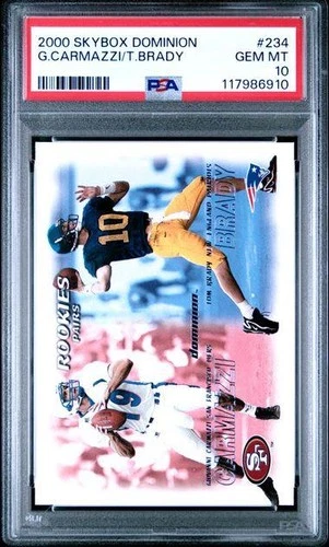 2000 Skybox Dominion Football TOM BRADY Rookie Card #234 PSA 10