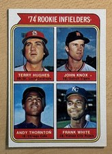 Frank White 1974 Topps Baseball Rookie Card #604, NM, Andre Thornton