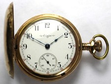 1904 Elgin Grade 217 18s 15j Gold Filled HUNTER Pocket Watch - Runs