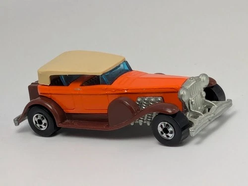 Vintage 1976 Hot Wheels '31 Doozie Orange Duesenberg Hong Kong convertible BW