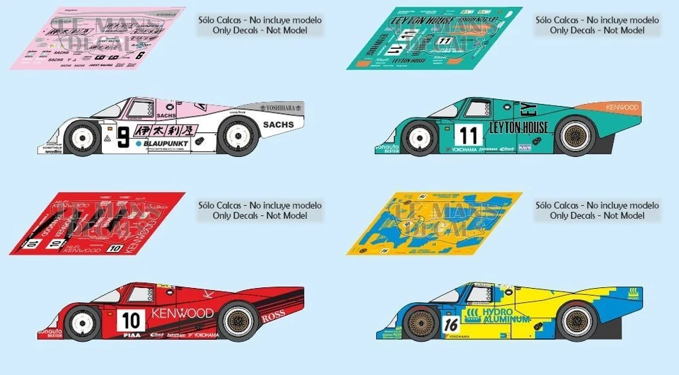 Décalcomanies Porsche 962C Le Mans 1989 1:32 1:43 1:24 962 Slot Repsol... - Photo 1/1