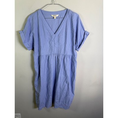 Briggs New York Womens Dress Linen Blend Periwinkle Blue Size S/P
