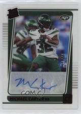 2021 Panini Clearly Donruss Rated Rookie Red 16/49 Michael Carter #69 Auto 04tw