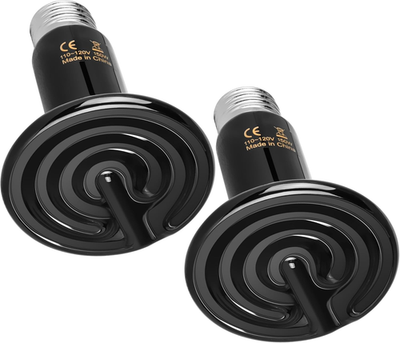#ad 2 Pack Ceramic Heat Emitter150W Reptile Heat Lamp Bulb No Light for Amphibian $9.79