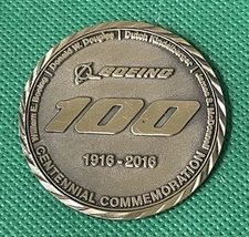 Boeing Aviation 100th Year Veteran Appreciation Badge Token Medal 2016 Coin ! !
