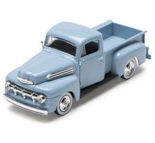 1951 Ford F-1 Pickup Light Blue W Chrome Rims Die Cast 148 O Scale Car Vehicle