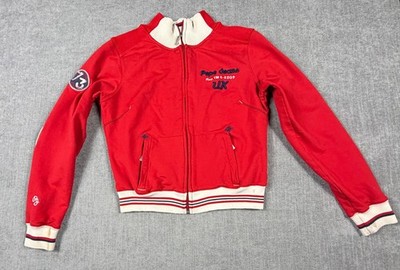 Y2K Red Pepe Jeans UK Track/Bomber Jacket Womens Medium London  Authentic