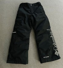 Columbia Snow Pants Youth 8 S Black Pockets Omni Heat Insulated Skiing Outgrown