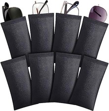 8 Pcs Leather Glasses Case Sunglasses Pouch Eyeglass Case Soft Squeeze Top Porta