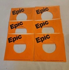 45 RPM 7" RECORD SLEEVES CO. SLEEVE 6 PACK SEE PHOTOS Epic Records SLV329