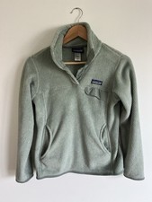 Patagonia Womens Re-Tool Snap-T Pullover Fleece Gray Green Sz XS Sweater
