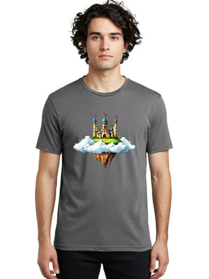 Floating-Castle-4 Mens Graphic Tee, 100% Cotton, Casual Summer Wear