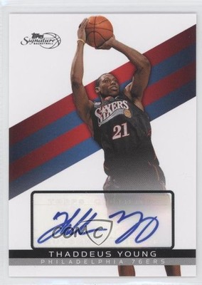 2008-09 Topps Signature Auto 3466/5775 Thaddeus Young #TSA-TY Auto 0k0