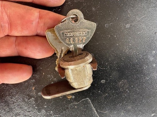 Vintage Original CRAFTSMAN Toolbox Lock With Keys & Retainer Clip