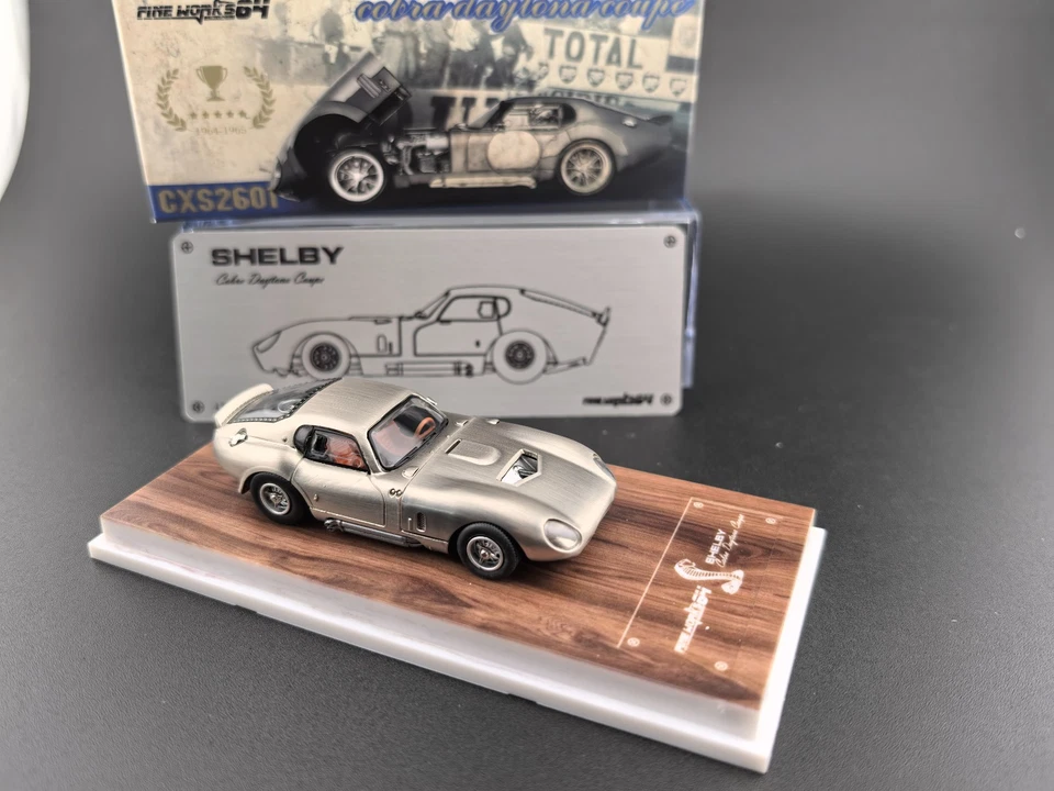 Fine Works 1: 64 Ford Shelby Daytona Cobra Open Cover Car Model - Image 2 of 3