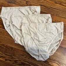 VTG Hanes Her Way 3pk Signature 100 Cotton Brief Granny Panties Size Large 8