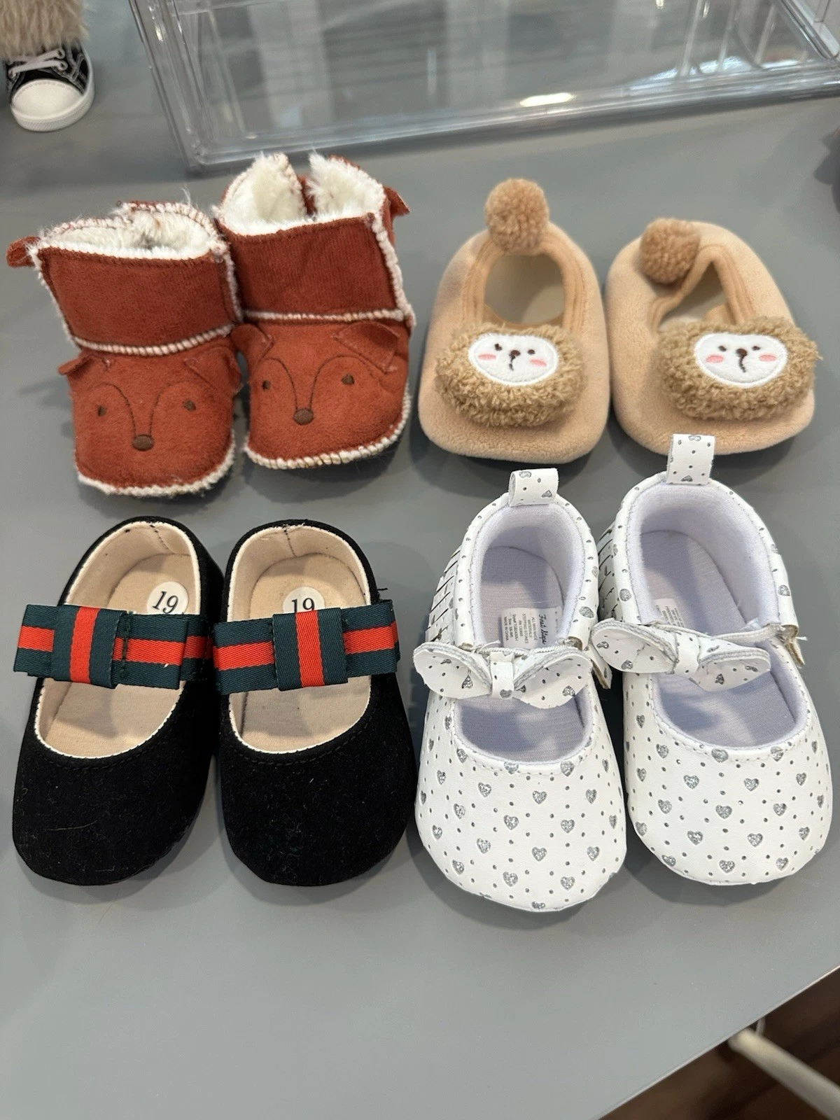 Newborn Girl Lot, Shoes, Clothes, Bibs, Blanket, Headbands , Gloves