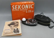Vtg Sekonic Studio Deluxe L-28 C2 Handheld Exposure Light Meter w/Box L-28C2 EX!