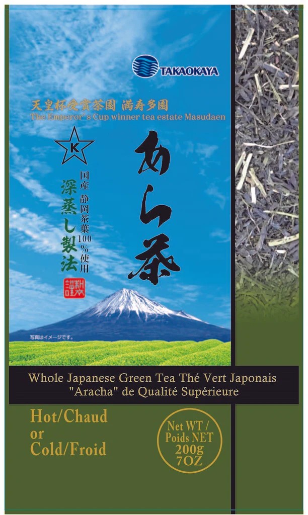 Takaokaya "Ara Cha" Select Loose Whole Japanese Green Tea (7 oz) Made in Japan