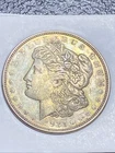 T39 💎 AU 1921-D (MicroD)MORGAN SILVER DOLLAR Deep NATURAL🌈 TONING