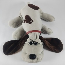 Pound Puppies Dog Vintage Plush 18" Stuffed Animal 1985 Collar Gray Spots