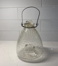 Vintage Beehive Shaped Glass Hanging/ Tabletop Fly, Wasp, Bee Catcher