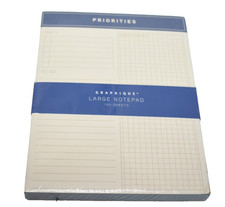 Priotities Large Notepad Daily Planner 150 Sheets 6" x 8" Undated Notes
