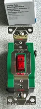 NEW EATON 3032PL RED PILOT LIGHT TOGGLE SWITCH 2 POLE 30A 120-277VAC SPEC GRADE