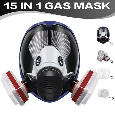 #ad #ad 6900 FULL FACE PPE Respirator Mask amp; 2 60921 Organic Vapor Cartridge Universal $23.99