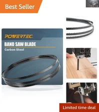 High-Grade 59.5" Carbon Steel Bandsaw Blades - 3/8" Width, Perfect for Craftsmen