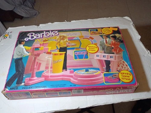 VINTAGE 1987 BARBIE TV GAME SHOW 7766 PLAYSET Complete w Original Box *Read*