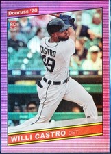 Willi Castro HOLO PURPLE 2020 Donruss Baseball Retro 1986 #236 Detroit Tigers