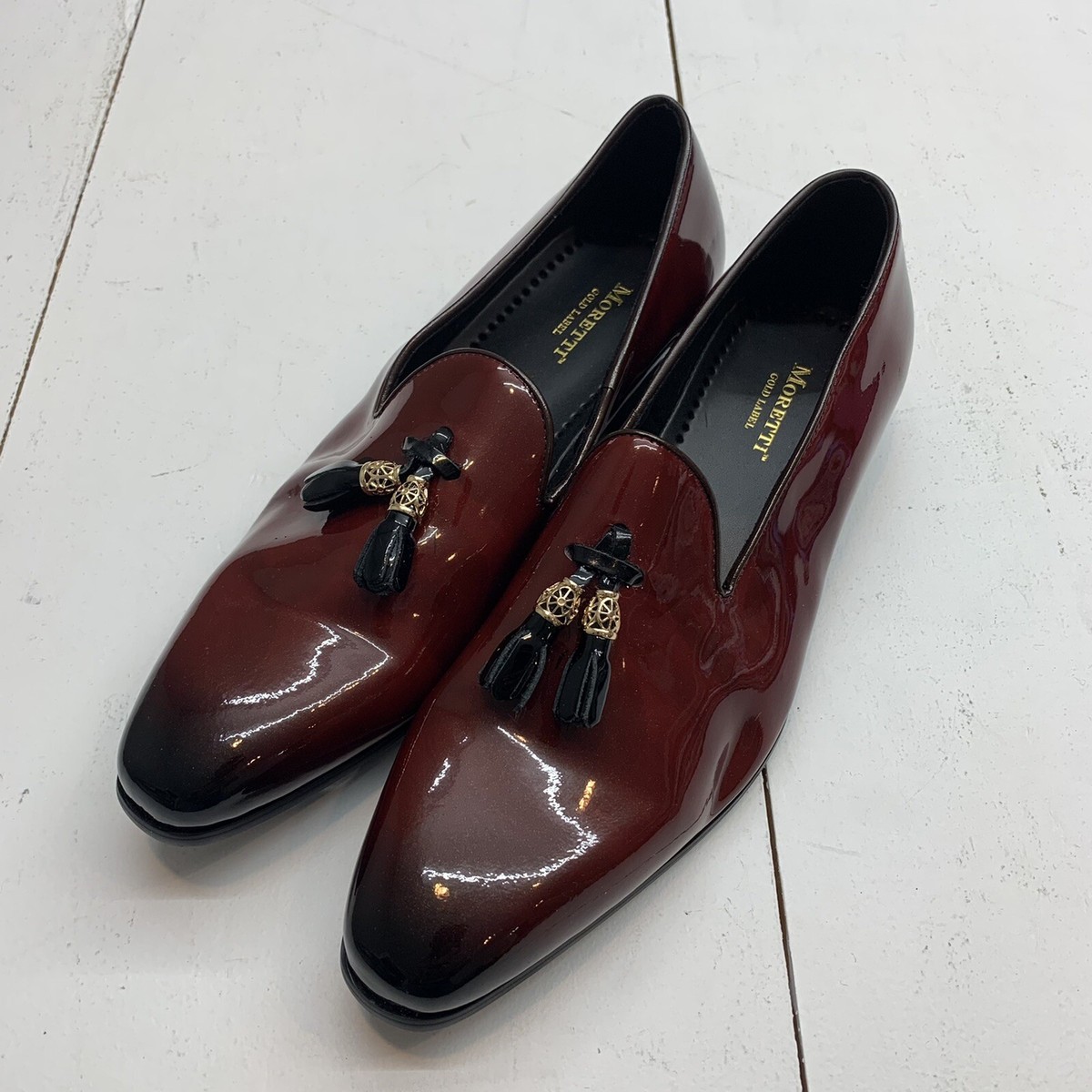 Moretti Gold Label Lincoln Burgundy Leather Tasse Oxford 