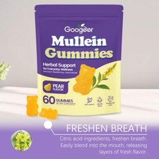 Mullein Gummies Respiratory & Lung Support Pear Flavor F�r Everyday Wellness UK
