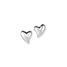 Herz 1 Paar Ohrringe Ohrstecker Heartbreaker by Drachenfels LD LP 23 Silber