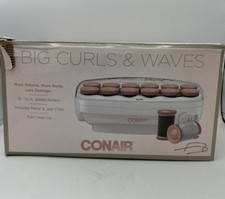 Conair Hot Rollers Big Curls & Waves Volume 1 1/2 Inch Ceramic CHV12XN No Clips