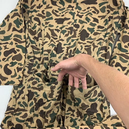 Vintage Hunters Choice Jumpsuit Adult Small Tan Green Outdoors Nature 1980s USA - Picture 12 of 12