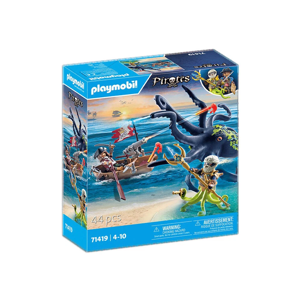 Playmobil Battle Against The Giant Octopus Kids/Childrens Play Toy Playset 4+