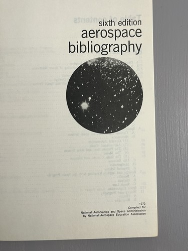 NASA Space Program Aerospace Bibliography Book Sixth Edition 1973 - Picture 2 of 6