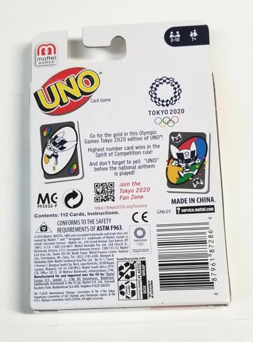 UNO Tokyo 2020 Olympics Includes Special Rule Limited Edition Sport Play Collect - Picture 2 of 7