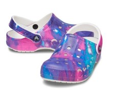 Crocs Unisex Kid's Baya Graphic Clog T White/Multi-Rayures US C7