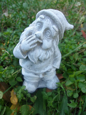 Latex naughty gnome mold plaster cement peeing elf rubber mould  4''H x 2''W
