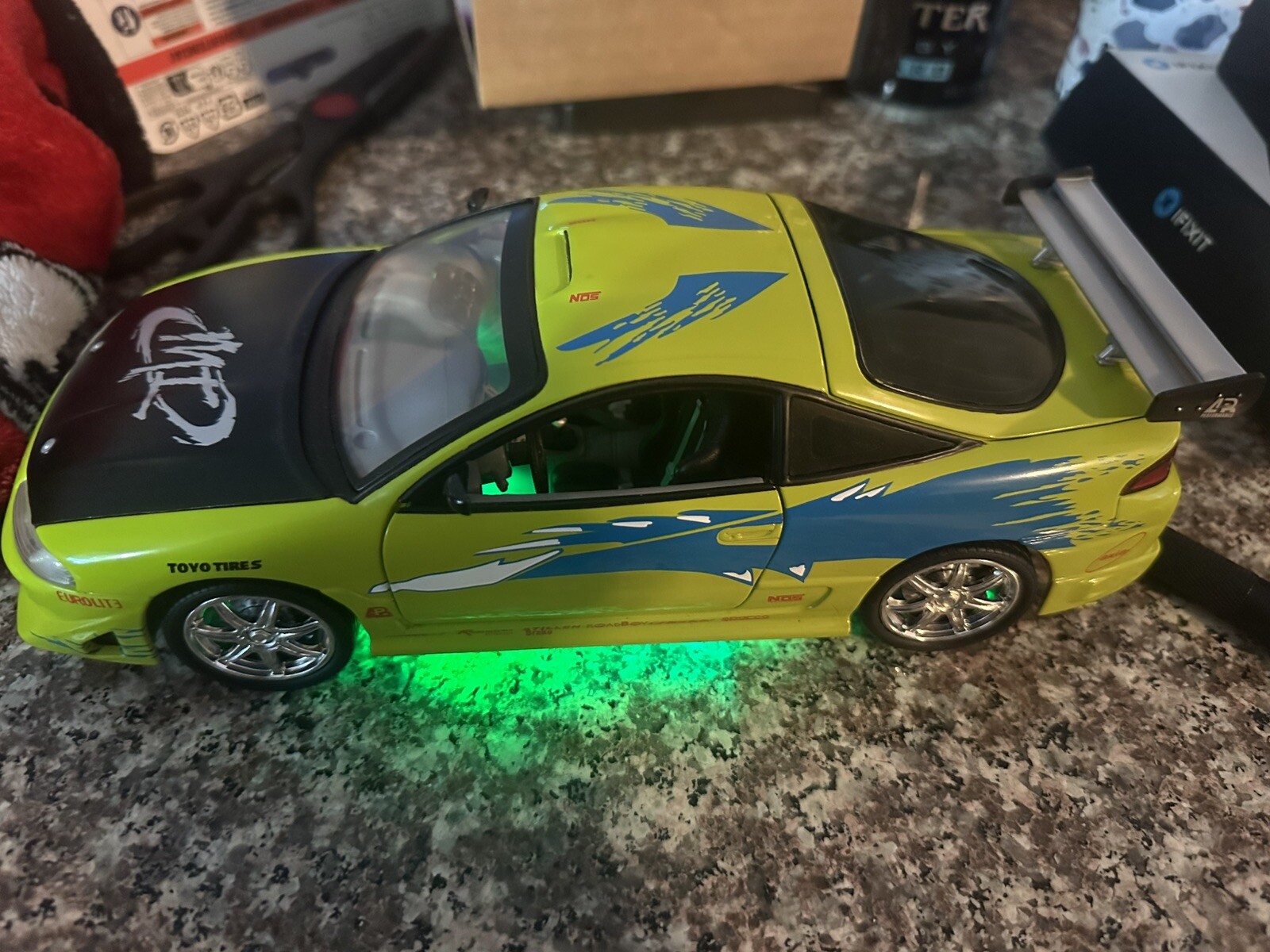 FAST&FURIOUS StreetGlow Eclipse 1/18 model car Mitsubishi Eclipse