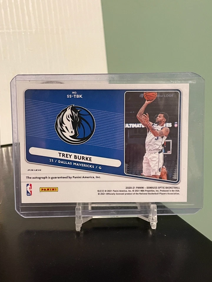 Trey Burke 2020-21 Optic Basketball Signature Series Auto Card SP #SS-TBK Silver - Image 2 of 2