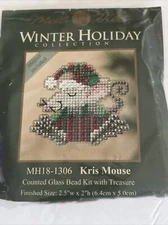 Kris Mouse Beaded Christmas Ornament Kit Mill Hill 2011 Winter Holiday