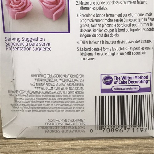 Wilton: EASY BLOOMS Flower Cut-Out for Fondant/Gum Paste #417-1197 NEW * - Picture 8 of 8