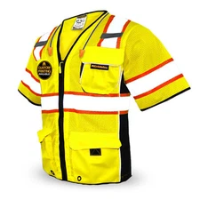 KwikSafety EXECUTIVE Hi Vis Reflective ANSI PPE Surveyor Class 3 Safety Vest