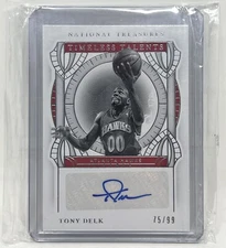 Tony Delk Atlanta Hawks 75/99 National Treasures Timesless Talents No. TT-TDL