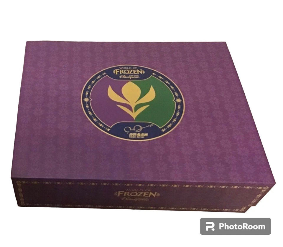 2023 Hong Kong Disneyland World of Frozen Disney Pin Box Set HKDL NOVO Elsa Anna - Imagem 3 de 3